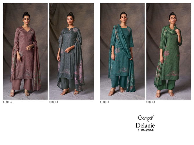 1825 Delanie By Ganga Printed Suits Catalog